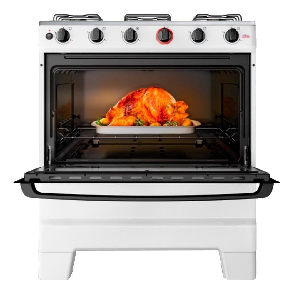 Fogão 5 Bocas Esmaltec Ideal Super Mesa em Aço Inox Acendimento Automático F5IAB5121 Branco - Bivolt - 4