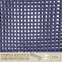 Espreguiçadeira Catar Mesa Corda Alumínio Náutica Piscina Azul - 6