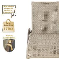 Espreguiçadeira Catar Mesa Corda Náutica Piscina Trama Rami