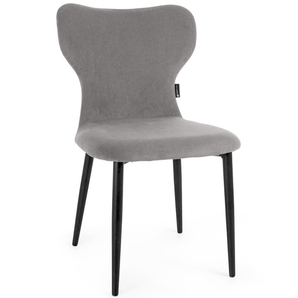 Conjunto Mesa De Jantar Redonda Talia Amadeirada Preta 120cm Com 4 Cadeiras Estofadas Jacobsen - Cinza - 3