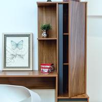 Escrivaninha Com Armario 1 Porta 1 Gaveta 1 Nicho Office Bélgica Amendola Grafito - 8