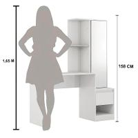 Escrivaninha Com Armario 1 Porta 1 Gaveta 1 Nicho Office Bélgica Branco - 3