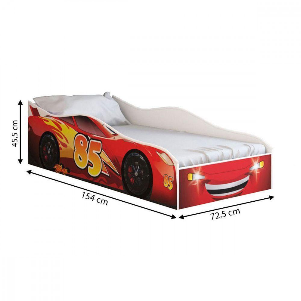 Cama Infantil Super Car Fantasy Gabrielli Móveis Vermelho - 3