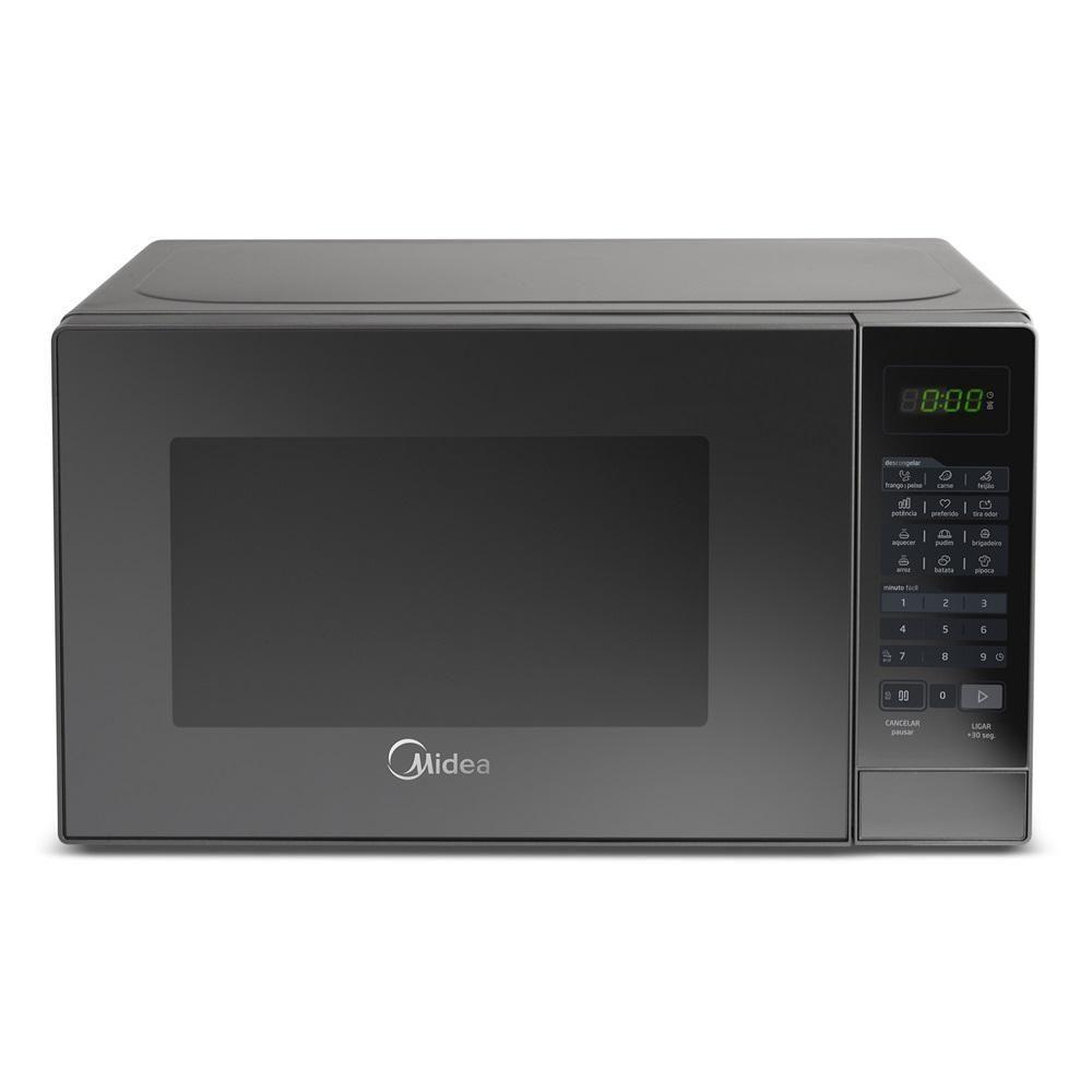 Forno Micro-ondas Midea 20 Litros 700W Prata Com Porta Espelhada MRAE21 110V - 1