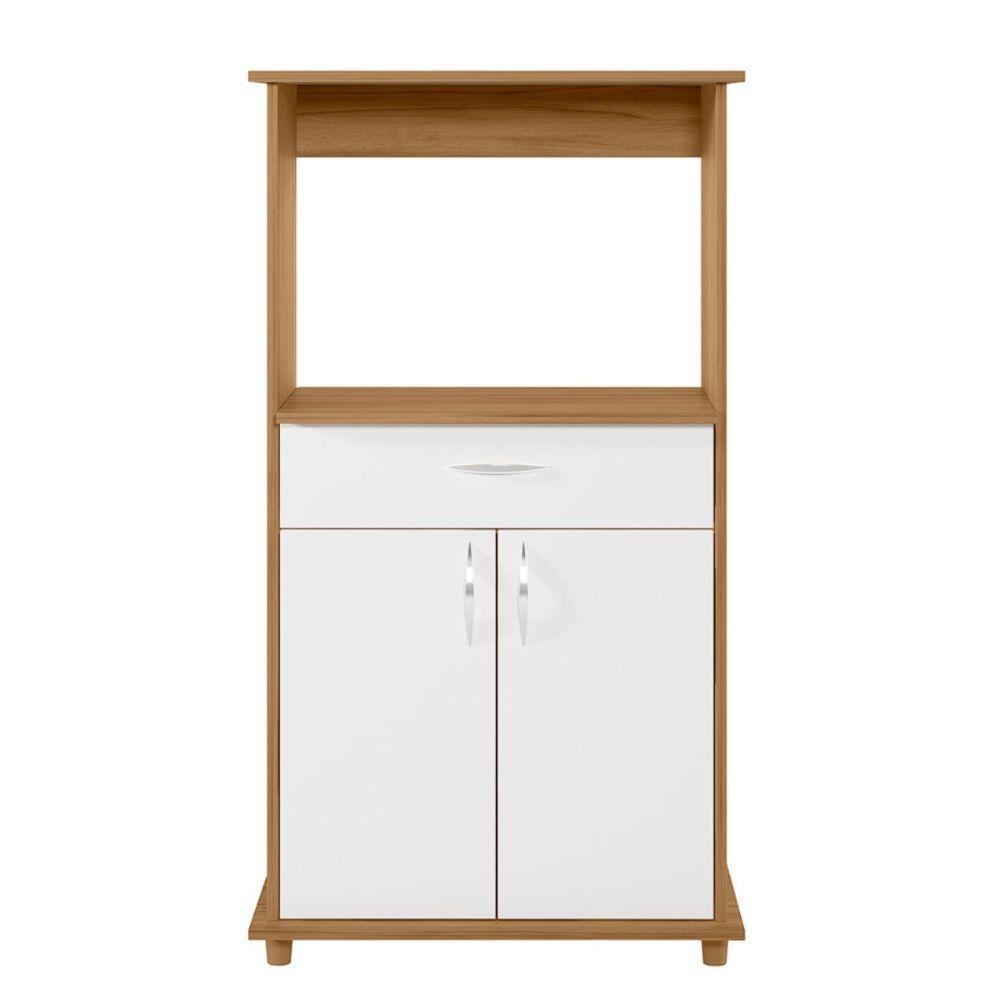 Balcão Notável Multiuso Para Micro-ondas/forno Freijo/branco - 3