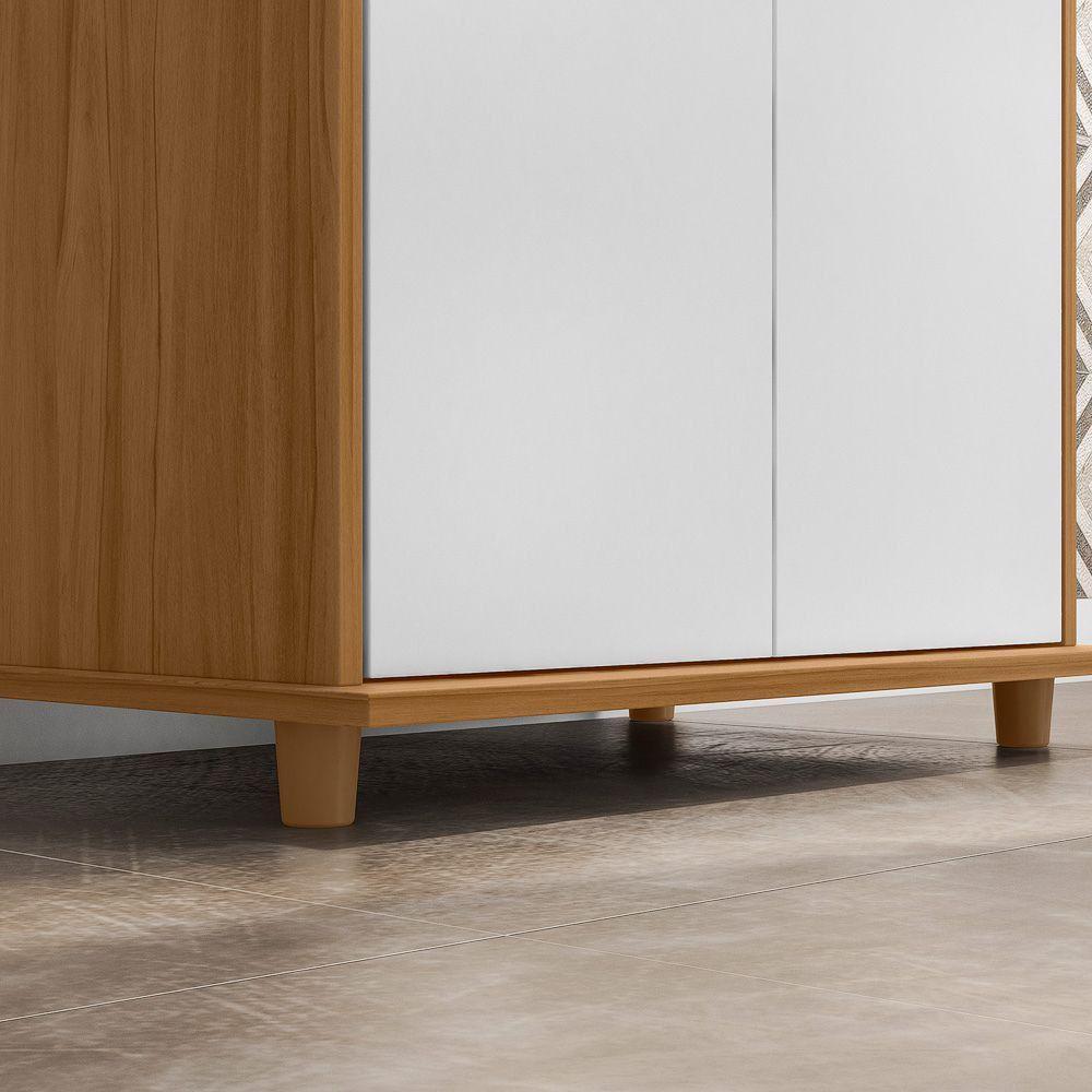 Balcão Notável Multiuso Para Micro-ondas/forno Freijo/branco - 7