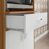 Balcão Notável Multiuso Para Micro-ondas/forno Freijo/branco - 6