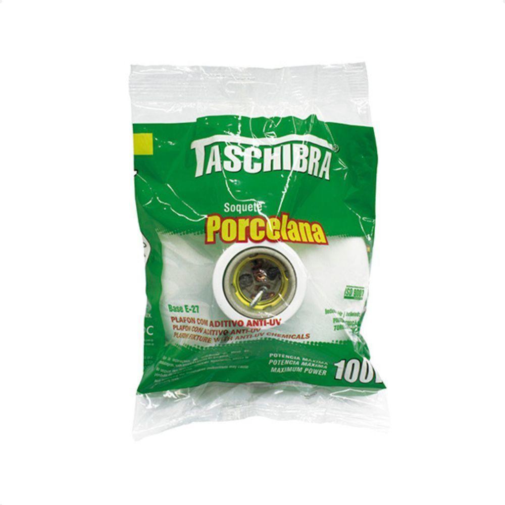 Kit 20 Plafons Taschibra Porcelana Redondo E27 Bivolt Branco - 2