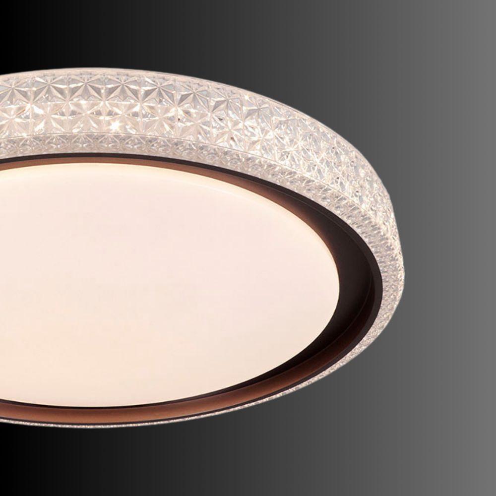 Plafon Led Redondo Sobrepor íris 20w Com Controle Remoto Bivolt Preto - 8