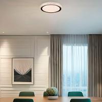 Plafon Led Redondo Sobrepor íris 20w Com Controle Remoto Bivolt Preto - 5