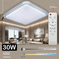 Plafon Led Quadrado Sobrepor Liora 30w Com Controle Remoto Bivolt - 7