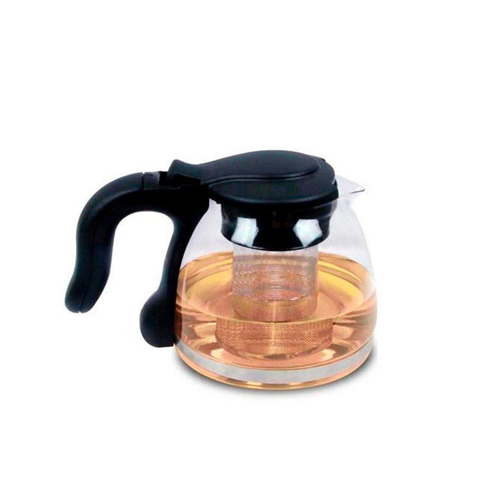 Chaleira Bule De Vidro Com Infusor Chá Café Inox 1000ml - 1