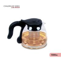 Chaleira Bule De Vidro Com Infusor Chá Café Inox 1000ml - 2