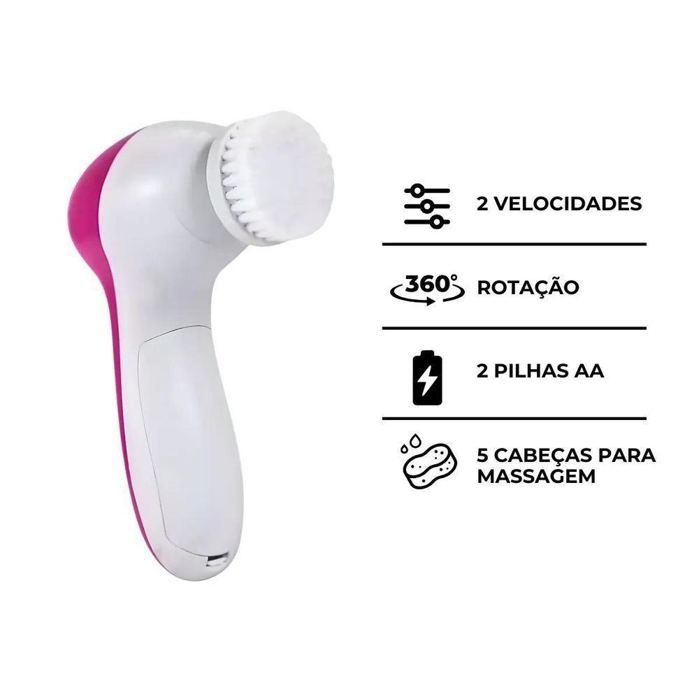 Escova Facial Elétrica 5 Em 1 Portátil Esfoliantemassageador - 4
