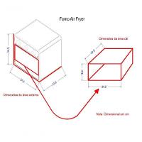 Forno Elétrico De Bancada 22 Litros Air Fryer Preto Fogatti 220V - 5