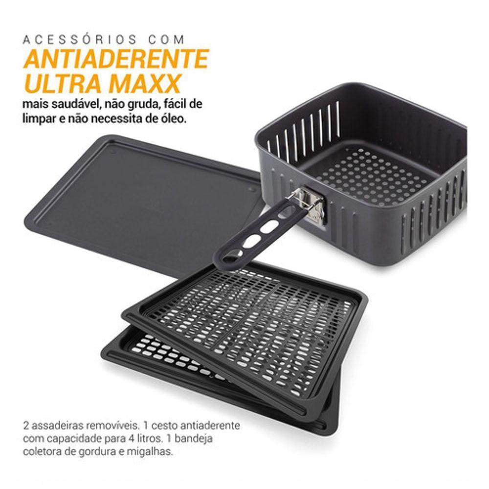 Fritadeira Air Fryer Oven Philco Sem Oleo PFR2250V 4 Em 1 12L 1800W Preto 110V - 6