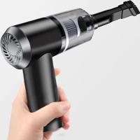 Mini Aspirador De Pó Sem Fio Portátil Para Carro Casa Preto Carregamento Via USB - 3