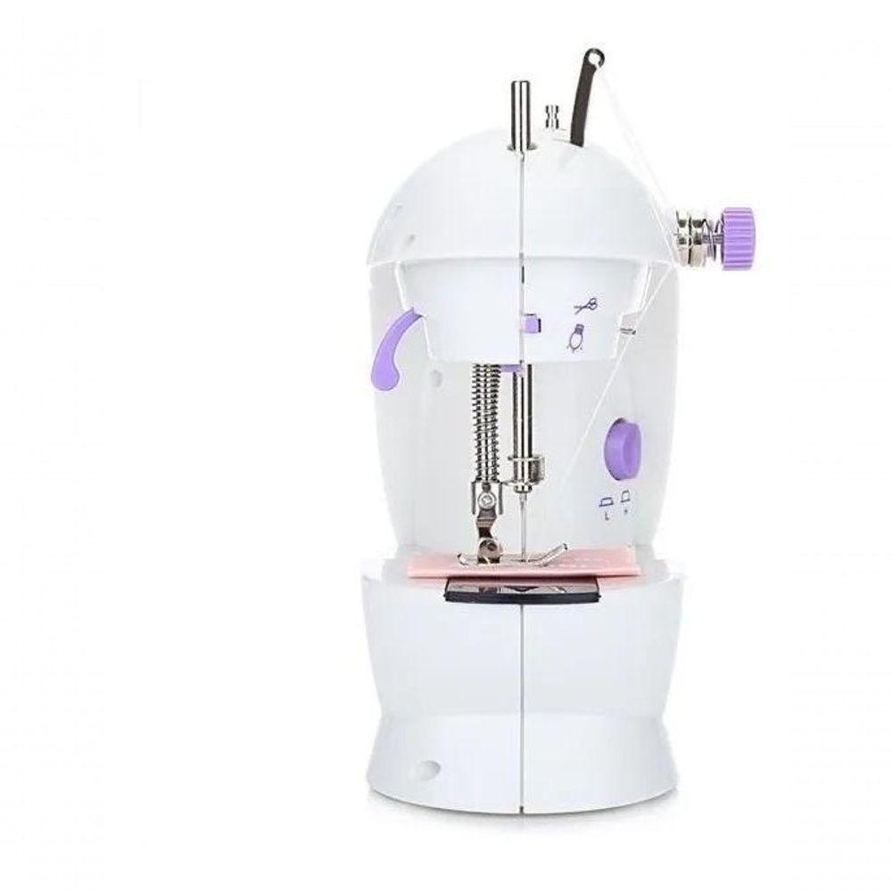 Maquina De Costura Mini Reta Portátil Elétrica Bivolt Pedal - 4