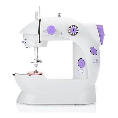 Máquina de Costura VTR Mini Reta Portátil Elétrica Duas Linhas com Iluminação Bivolt