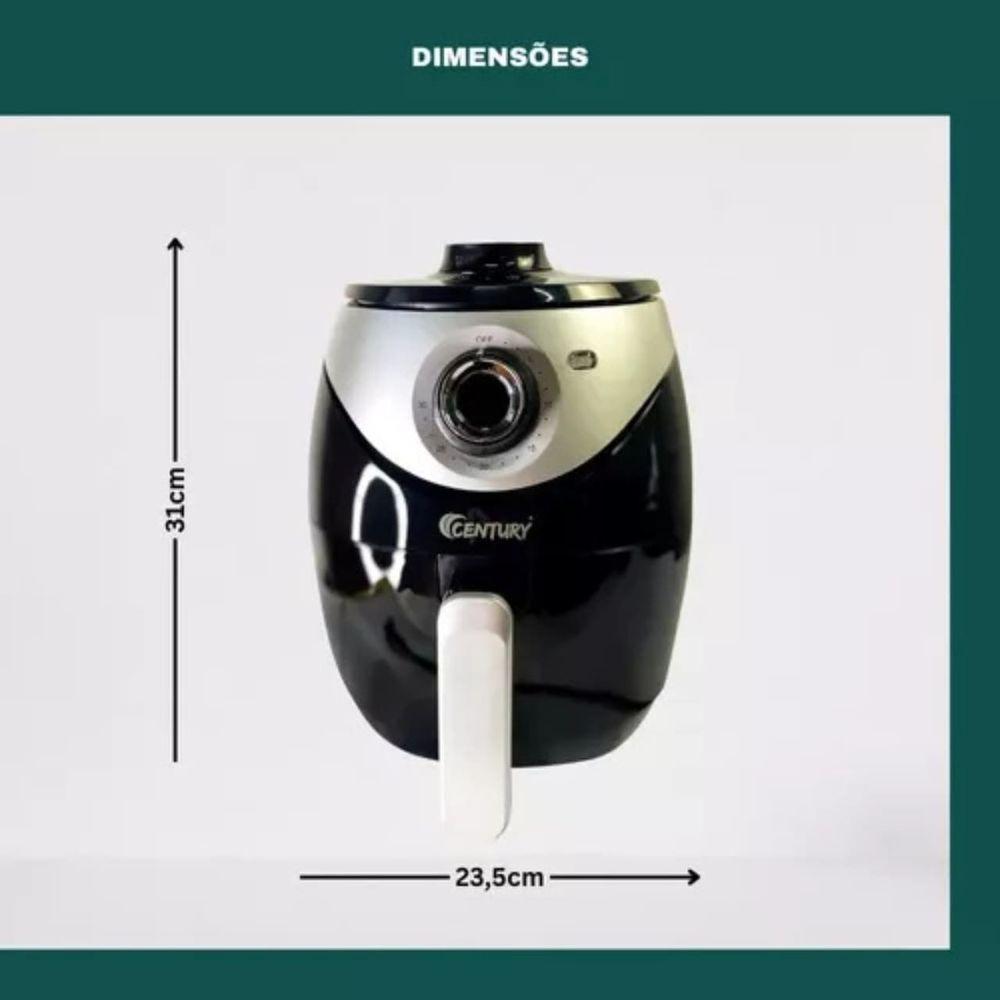 Air Fryer Fritadeira Elétrica Preto 110V - 3,8 Litros - 7