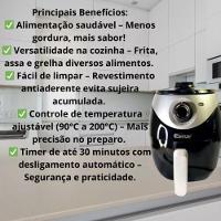 Air Fryer Fritadeira Elétrica Preto 110V - 3,8 Litros - 6