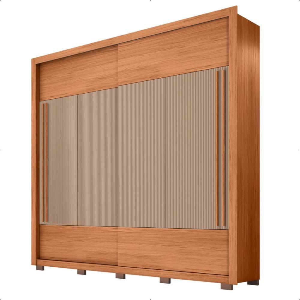 Guarda Roupa Roupeiro Roma 2 Portas 4 Gavetas Marrom Caemmun - 3