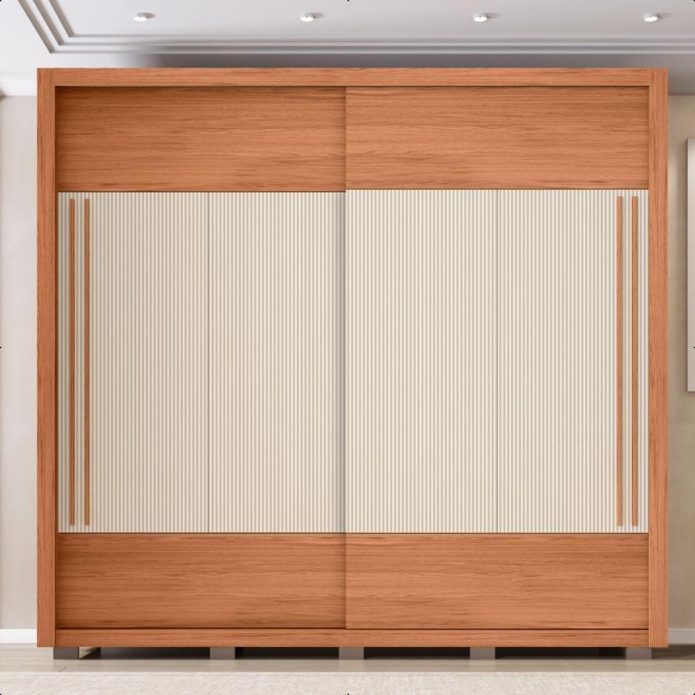 Guarda Roupa Roupeiro Roma 2 Portas 4 Gavetas Marrom Caemmun - 5