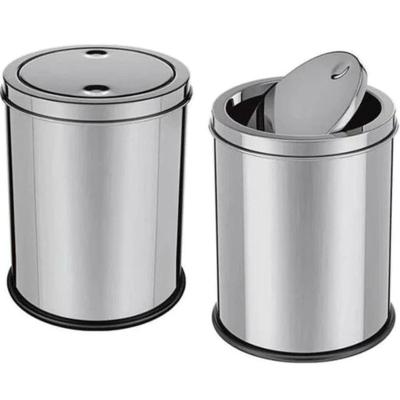 Lixeira Basculante Multiuso Para Banheiro, Escritório, Cozinha Inox 05 Litros