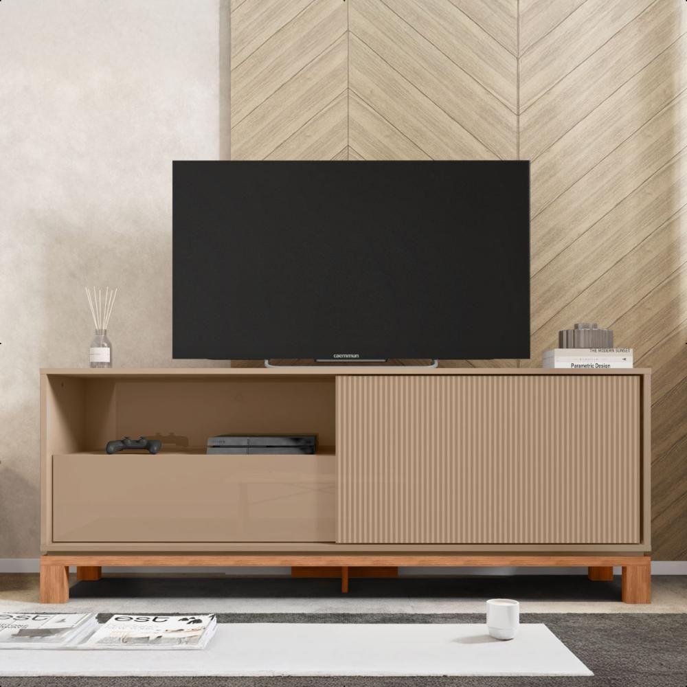 Bancada Rack Para Tv Até 55 Polegadas Jace Marrom Caemmun - 2