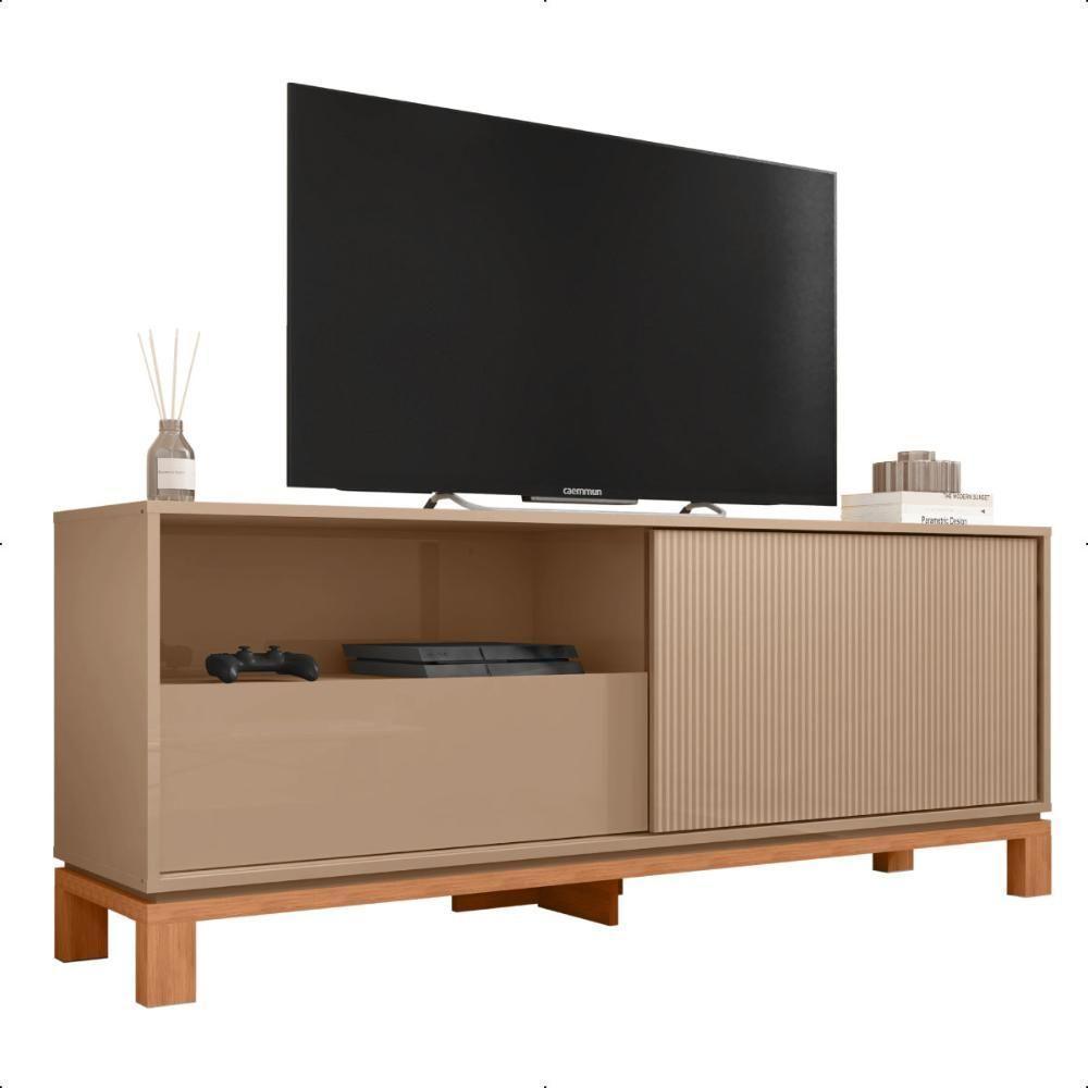 Bancada Rack Para Tv Até 55 Polegadas Jace Marrom Caemmun - 3