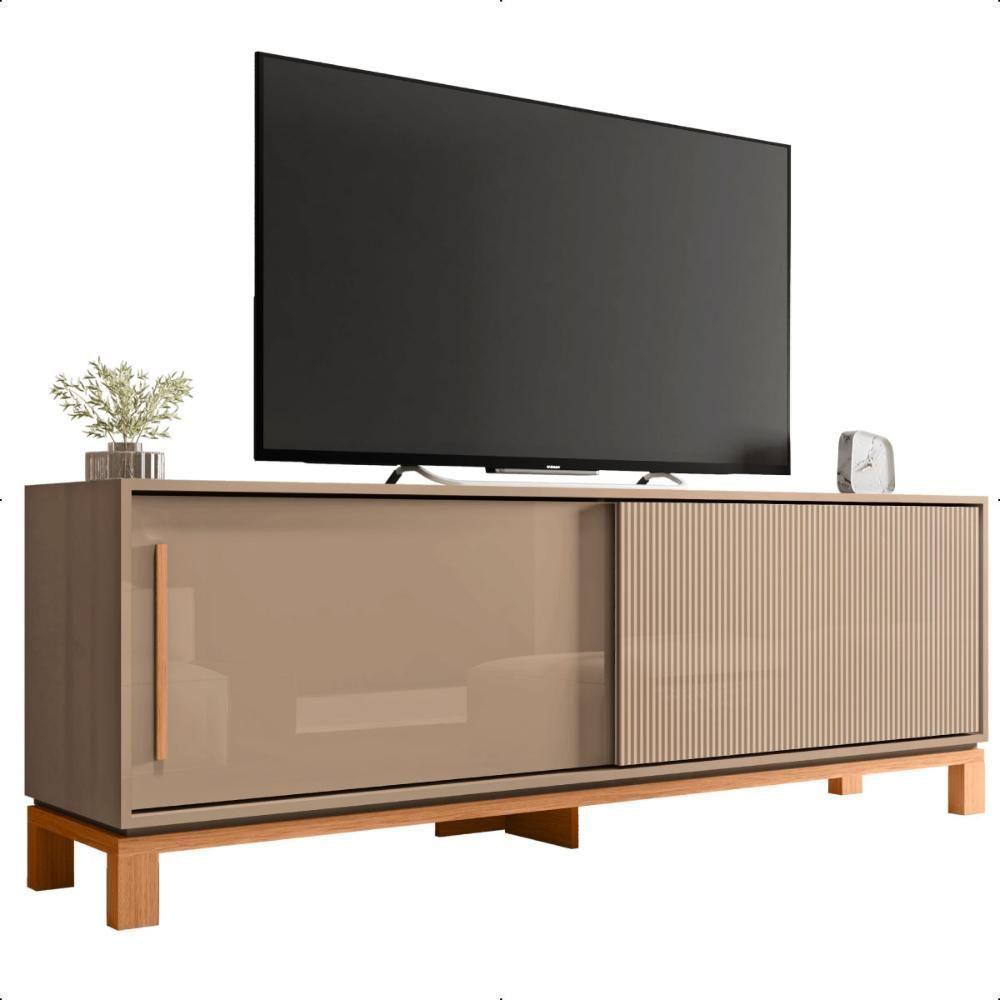 Bancada Rack Para Tv Até 65 Polegadas Jace Marrom Caemmun - 6