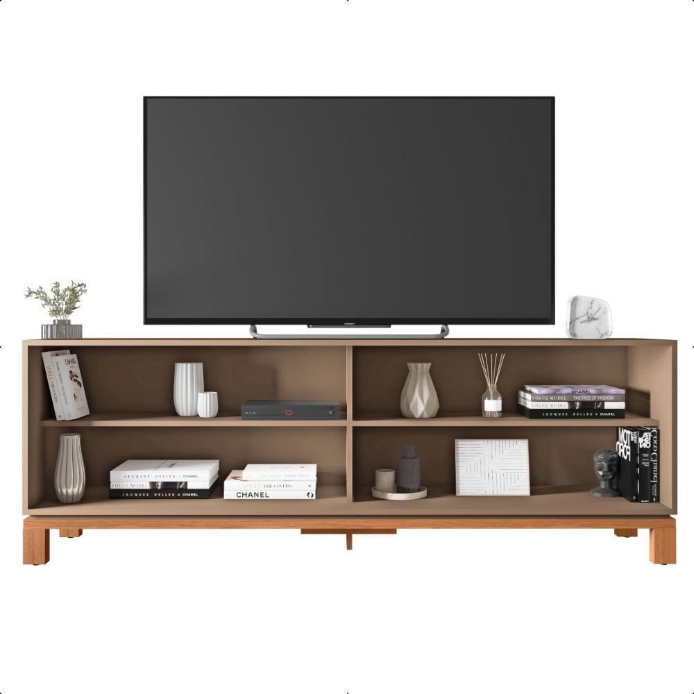Bancada Rack Para Tv Até 65 Polegadas Jace Marrom Caemmun - 7