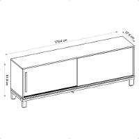 Bancada Rack Para Tv Até 65 Polegadas Jace Marrom Caemmun - 5