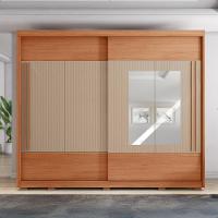 Guarda Roupa Roma 2 Portas Espelho 6 Gavetas Marrom Caemmun - 2