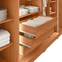 Guarda Roupa Roma 2 Portas Espelho 6 Gavetas Marrom Caemmun - 8