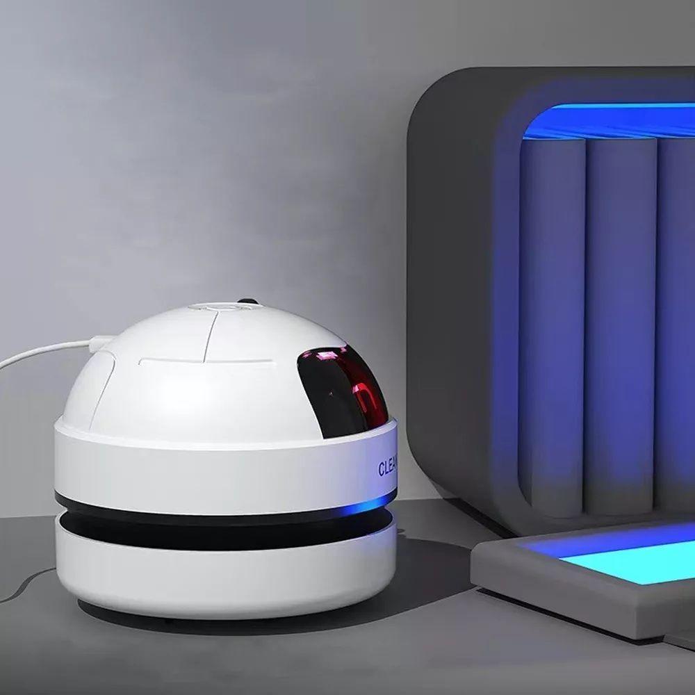 Robô Mini Aspirador Mesa Papa Migalhas Com Coletor Recarregável Usb - 9