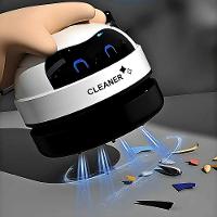 Robô Mini Aspirador Mesa Papa Migalhas Com Coletor Recarregável Usb - 2