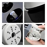 Robô Mini Aspirador Mesa Papa Migalhas Com Coletor Recarregável Usb