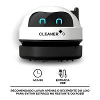 Robô Mini Aspirador Mesa Papa Migalhas Com Coletor Recarregável Usb - 6