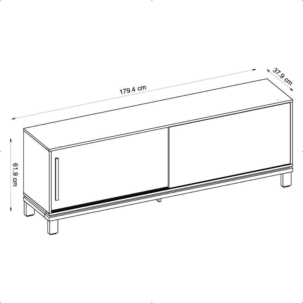 Bancada Rack Para Tv Até 65 Polegadas Jace Marrom Caemmun - 5