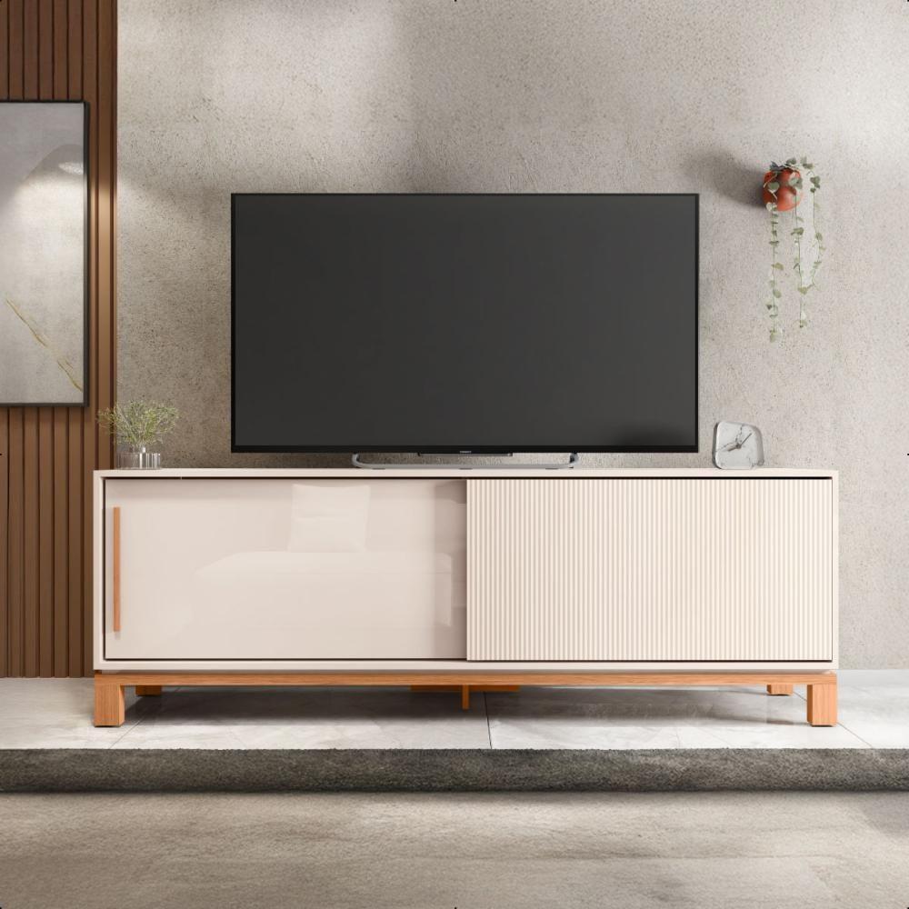 Bancada Rack Para Tv Até 65 Polegadas Jace Marrom Caemmun - 6