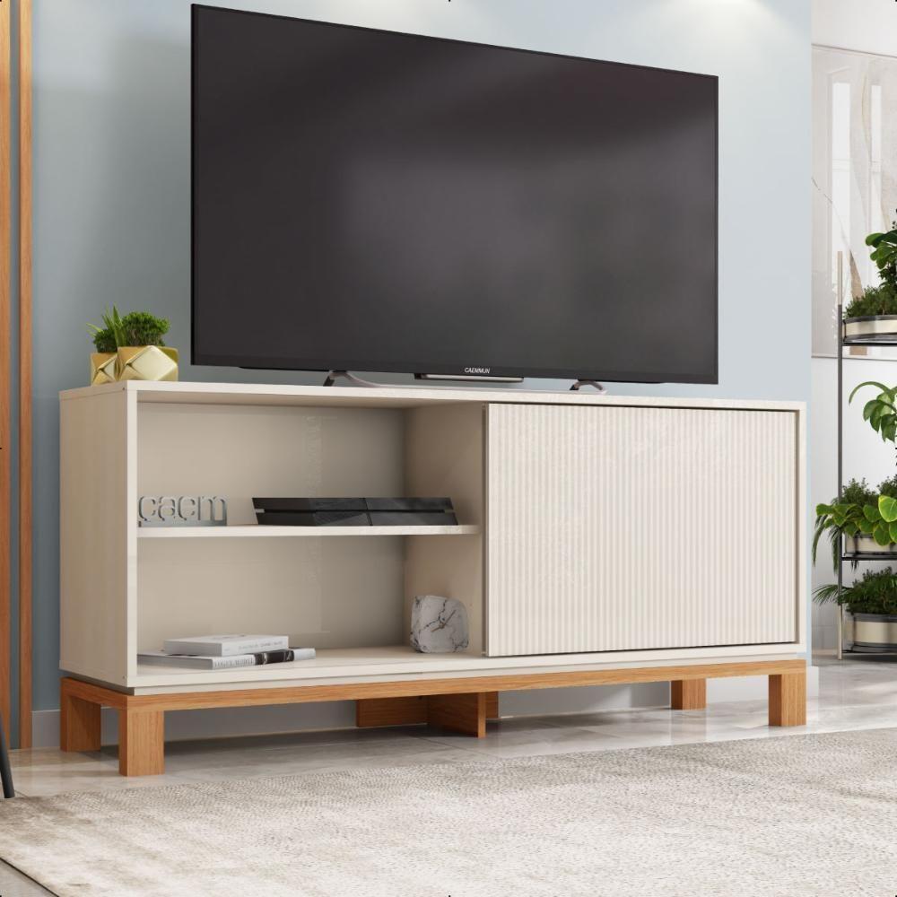 Bancada Rack Para Tv Até 45 Polegadas Jace Marrom Caemmun - 1