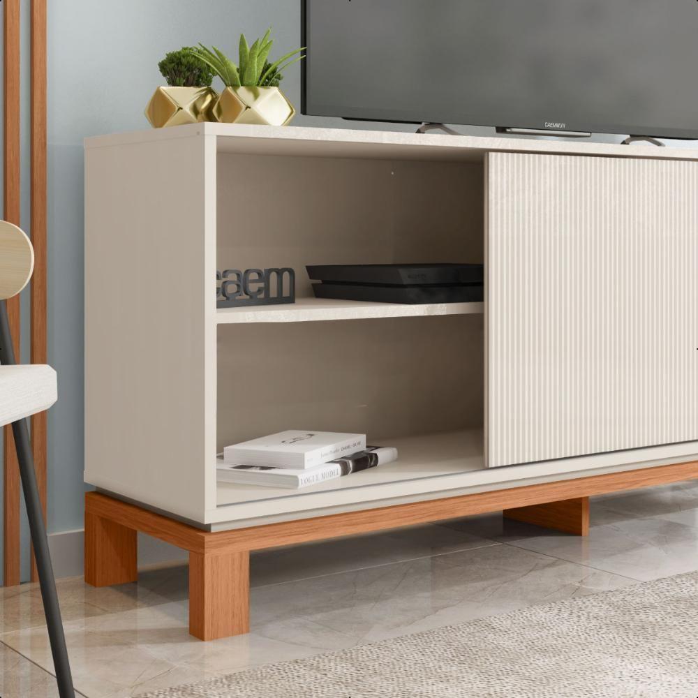 Bancada Rack Para Tv Até 45 Polegadas Jace Marrom Caemmun - 6