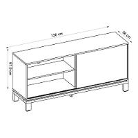 Bancada Rack Para Tv Até 45 Polegadas Jace Marrom Caemmun - 8