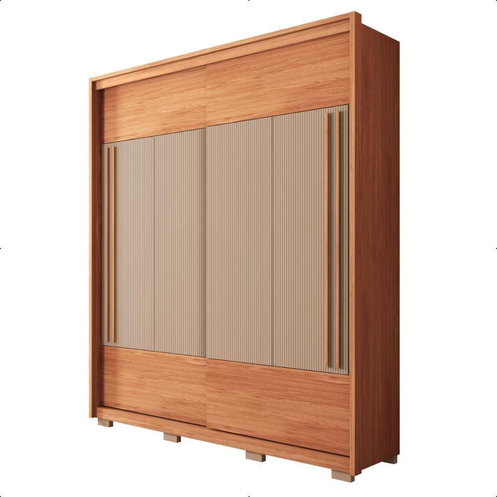 Guarda Roupa Roupeiro Roma 2 Portas 3 Gavetas Marrom Caemmun - 3