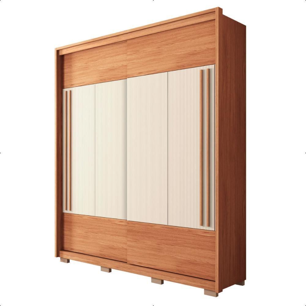 Guarda Roupa Roupeiro Roma 2 Portas 3 Gavetas Marrom Caemmun - 6