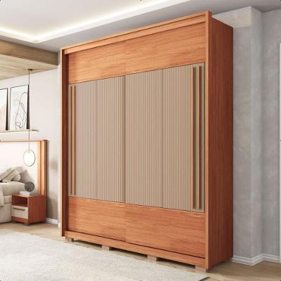 Guarda Roupa Roupeiro Roma 2 Portas 3 Gavetas Marrom Caemmun