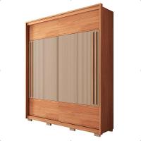 Guarda Roupa Roupeiro Roma 2 Portas 3 Gavetas Marrom Caemmun - 3