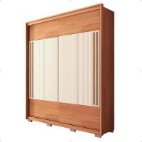 Guarda Roupa Roupeiro Roma 2 Portas 3 Gavetas Marrom Caemmun - 6