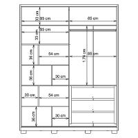 Guarda Roupa Roupeiro Roma 2 Portas 3 Gavetas Marrom Caemmun - 9